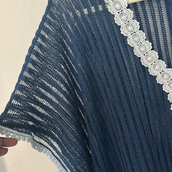 FRANCESCA'S Navy & White Swim Cover Up O/S - Picture 2 of 6